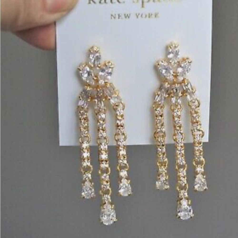 Kate spade statement earrings gold